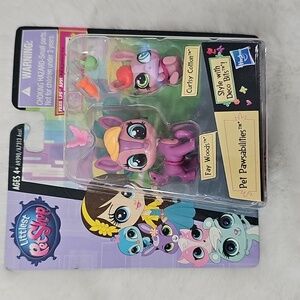Littlest Pet Shop Pet Pawsabilities Fay Woods & Curtsy Cotton 3753 3754 LPS